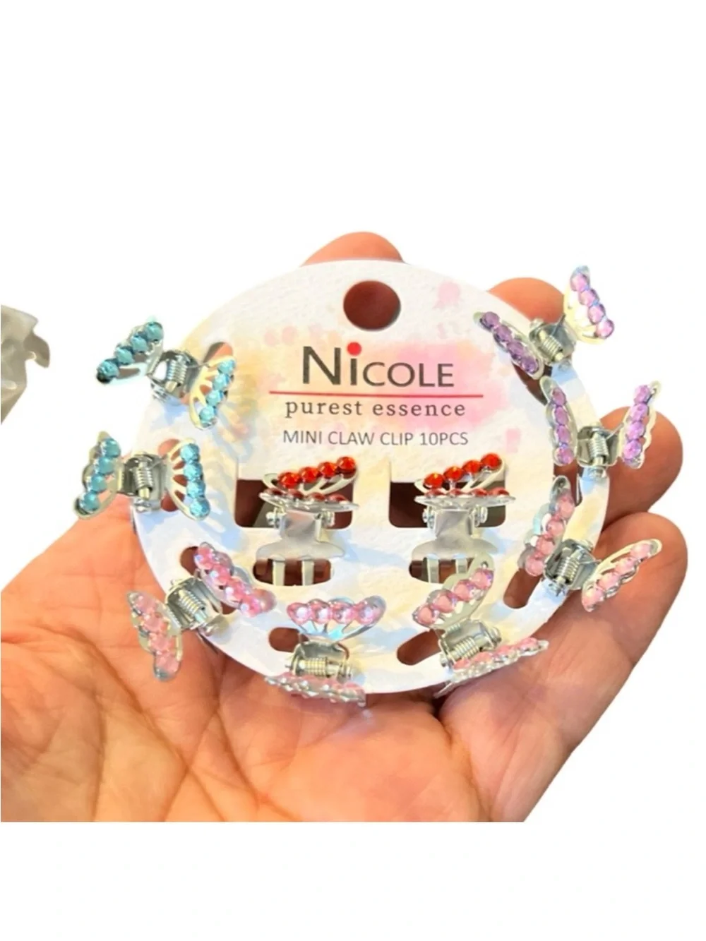 Kids' Butterfly Mini Hair Claw Clips - Pink & Red FINAL PRICE DROP